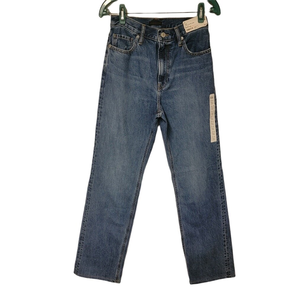 Uniqlo Women's Straight Leg Jeans - Medium Wash Blue